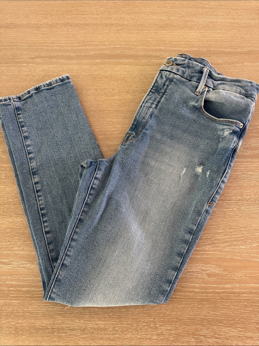 Good American Washed Blue Skinny Jeans